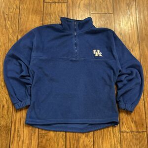 Vintage Y2K Kentucky Wildcats 1/4 Zip Fleece Quarter Pullover Blue - Mens Medium